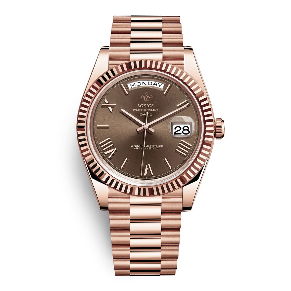 Original Casual Brand Watch Men Top Luxury Stainless Steel 3atm Waterproof daydate Business Men Fashion Wrist Watch