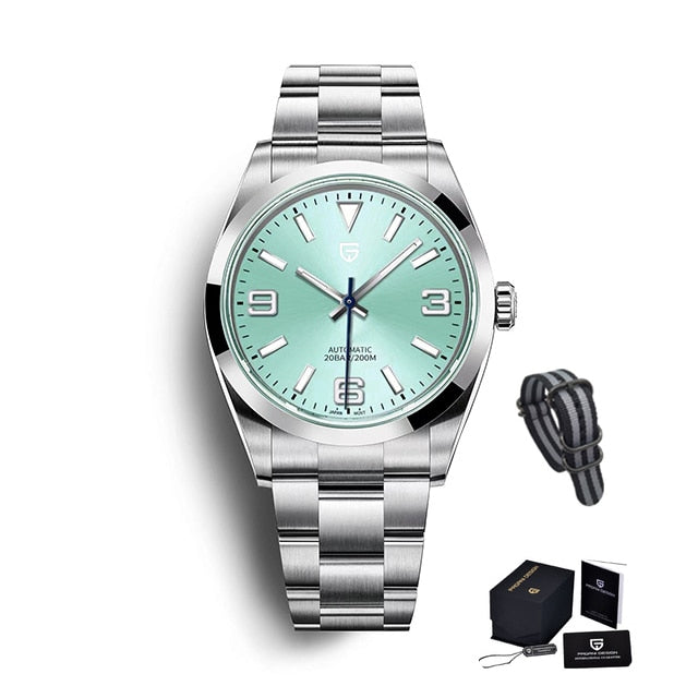 New NH35 Men Mechanical Watch AR Sapphire Glass Automatic Watch For Men Stainless Steel Sports Waterproof Watches
