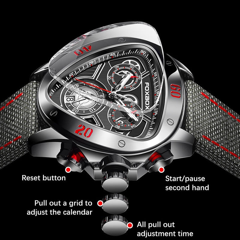 LIGE Chronograph Creative Big Dial Men Watch Top Brand Nylon Strap Military Sports Watches for Men Date Clock Quartz Wrist Watch