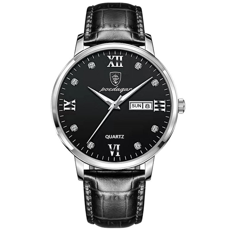 New Men Watches Top Brand Luxury Men Wrist Watch Leather Quartz Watch Sports Waterproof Male Clock Relogio Masculino+Box
