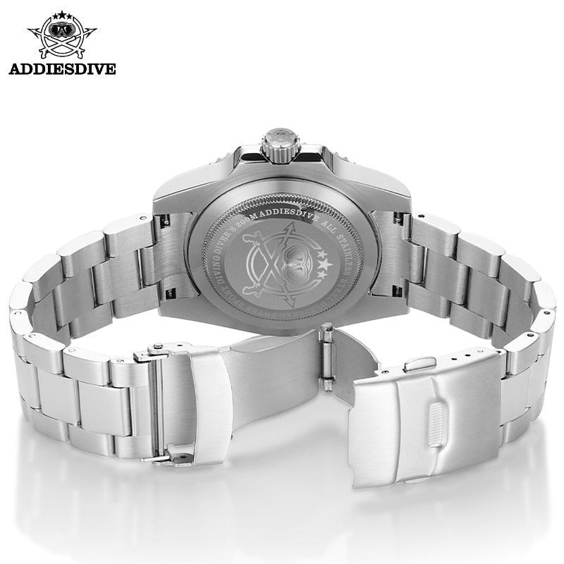 Addies Dive Men High Quality Watch 200m Waterproof Quartz Watch Ceramic Bezel Calendar Display C3 Super Luminous Watches