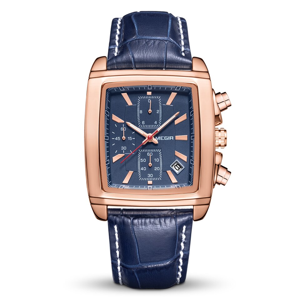 Watch Men Top Brand Luxury Rectangle Quartz Military Watches Waterproof Luminous Leather Wristwatch Men Clock