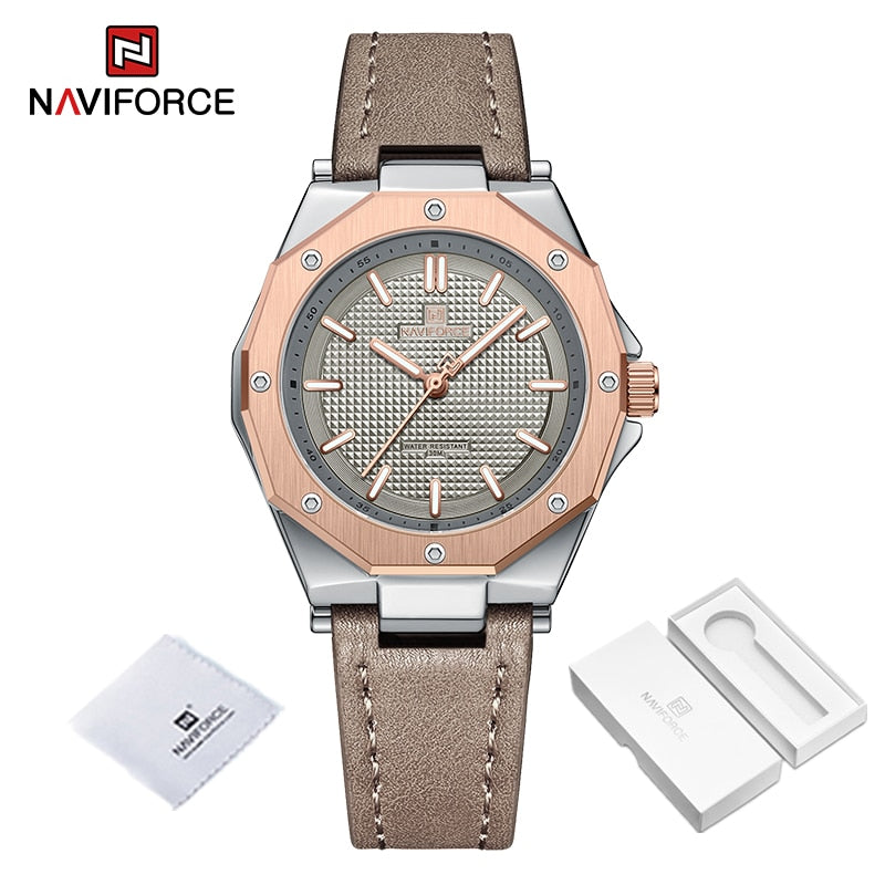 Minimalist Design Sports Watch for Women Casual Quartz Ladies Leather Wrist Watches Polygon Case Female Clock