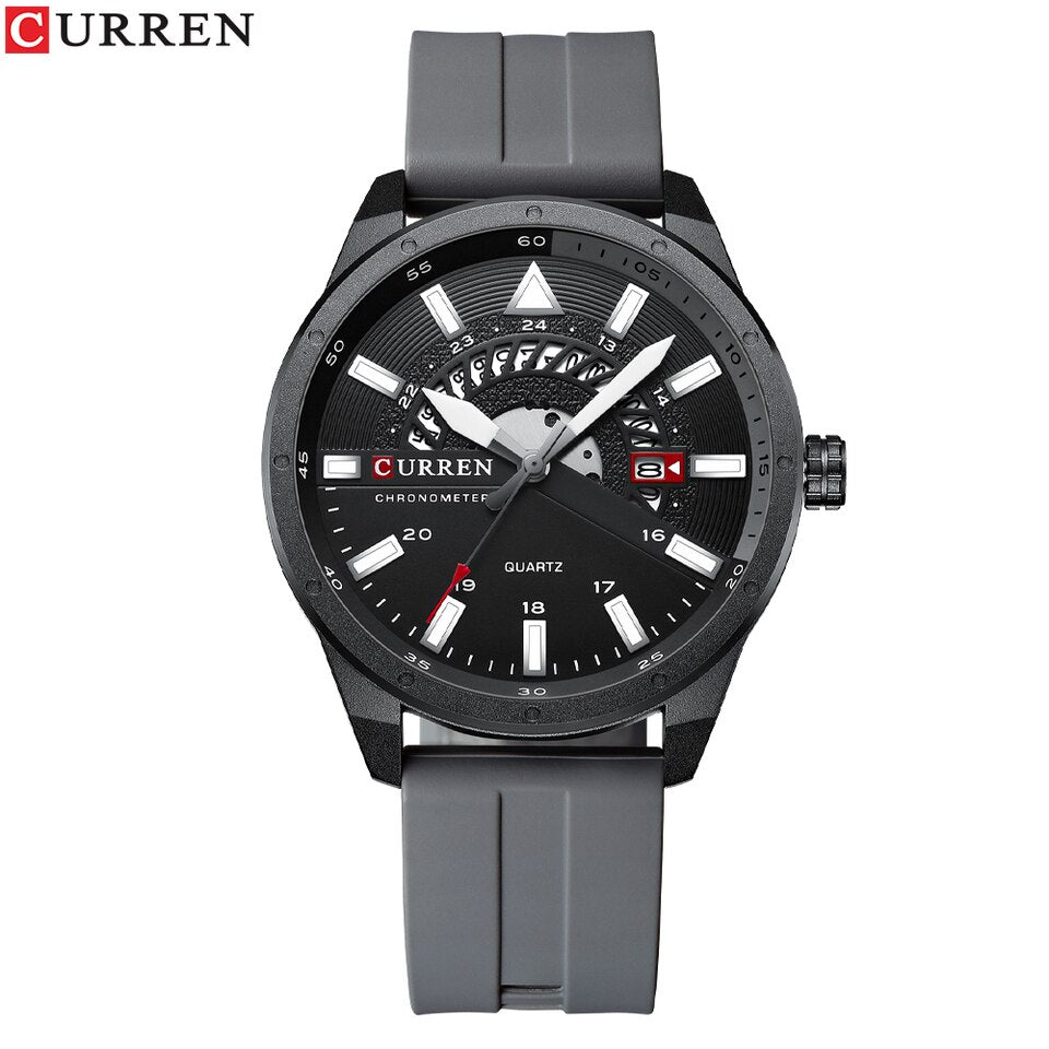 New Men Watch Top Brand Luxury Waterproof Sport Mens Watches Silicone Automatic Date Military Wristwatch