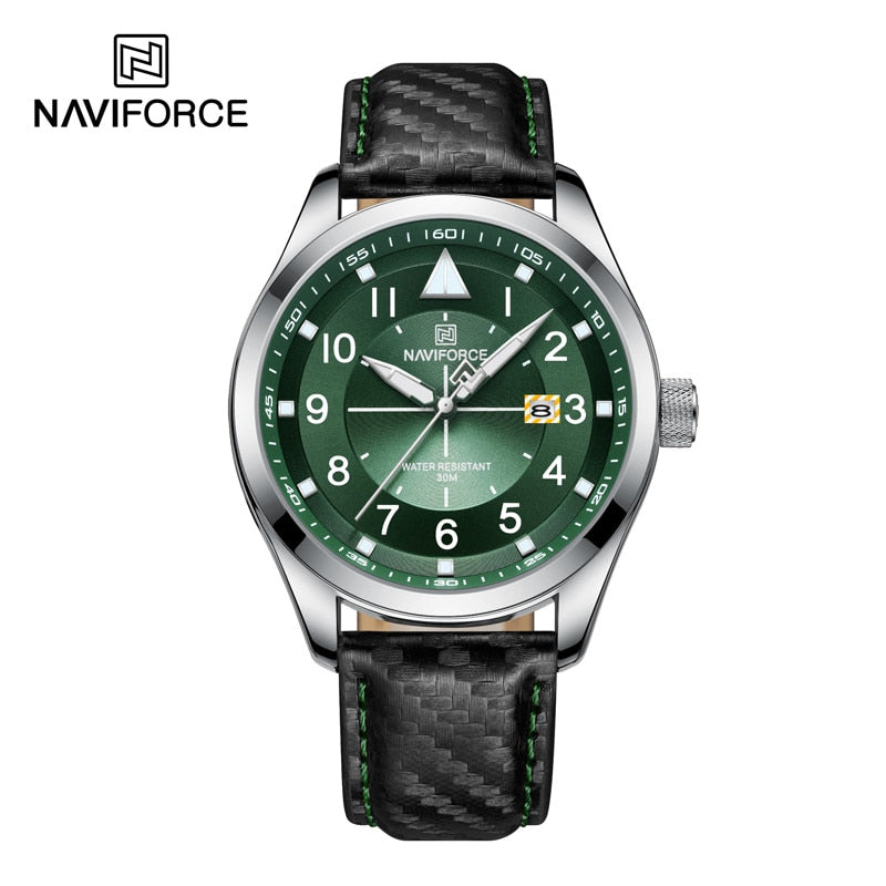 New Men Quartz Watches NAVIFORCE Business Luminous Waterproof Clock Leather Strap Wristwatches for Men Relogio Masculino
