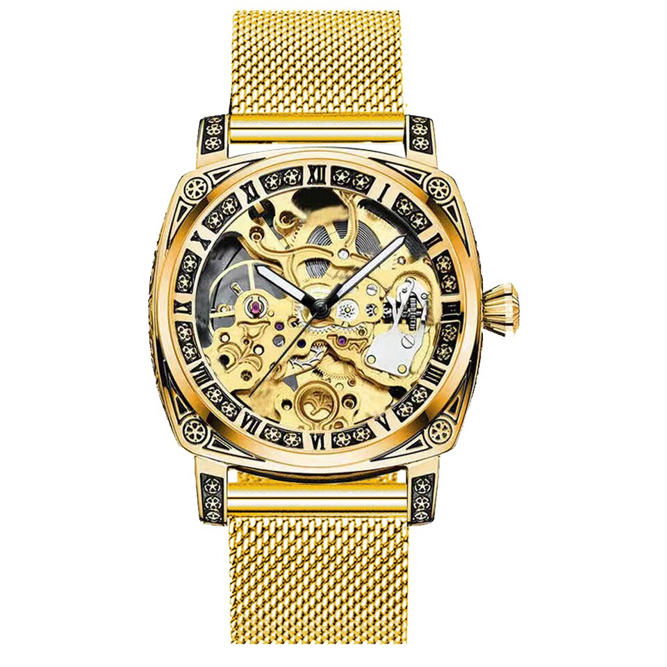 New Men Authentic Brand Carved Watches Fully Automatic men watches Hollowed Seagull Mechanical Watches luxury MAN WATCH