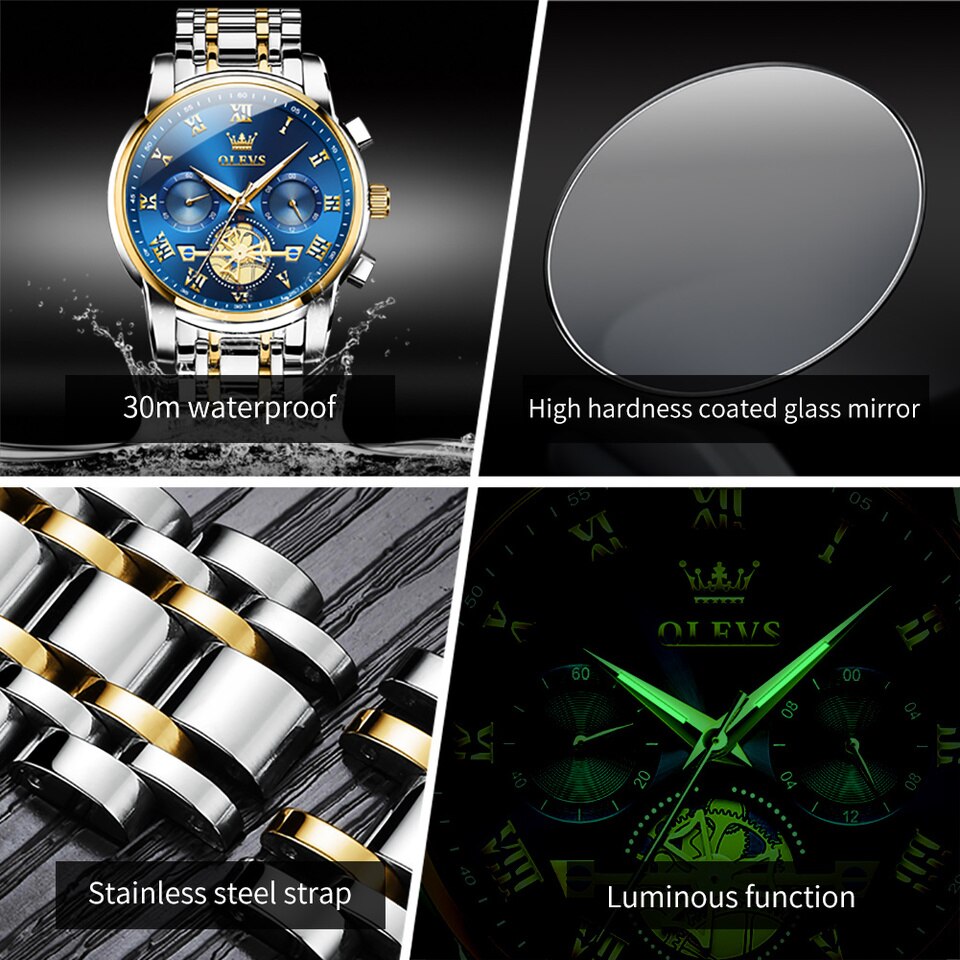 Top Brand Men Watches Classic Roman Scale Dial Luxury Wrist Watch for Man Original Quartz Waterproof Luminous Male reloj