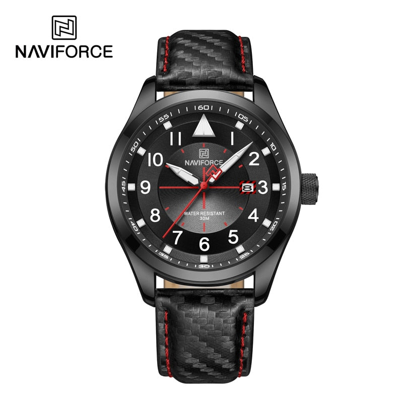 New Men Quartz Watches NAVIFORCE Business Luminous Waterproof Clock Leather Strap Wristwatches for Men Relogio Masculino
