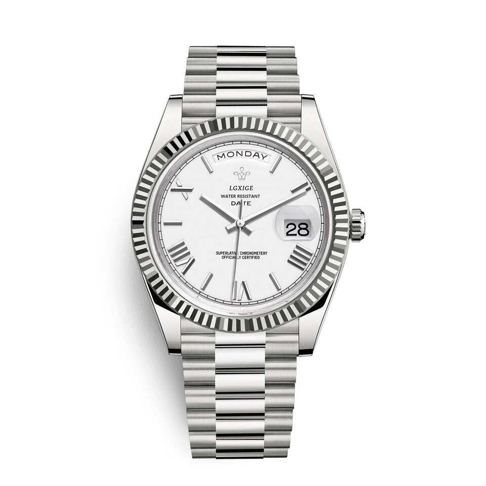 Original Casual Brand Watch Men Top Luxury Stainless Steel 3atm Waterproof daydate Business Men Fashion Wrist Watch