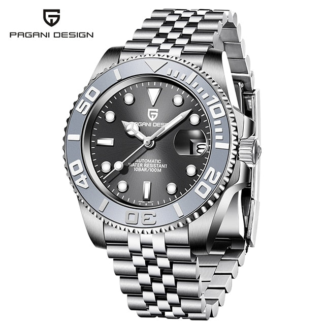 New Sports Men Mechanical Wristwatch Sapphire Luxury Automatic Watch Men Stainless Steel Waterproof Clock