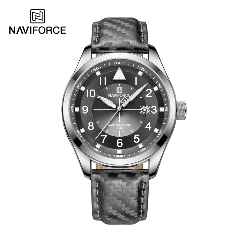 New Men Quartz Watches NAVIFORCE Business Luminous Waterproof Clock Leather Strap Wristwatches for Men Relogio Masculino