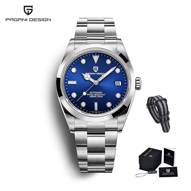 New NH35 Men Mechanical Watch AR Sapphire Glass Automatic Watch For Men Stainless Steel Sports Waterproof Watches