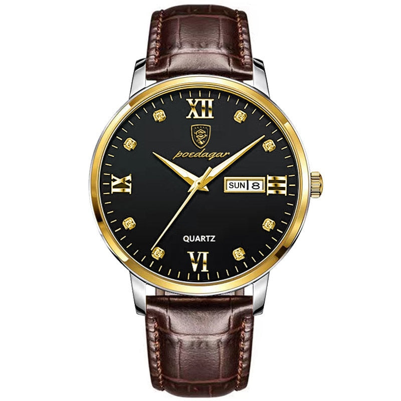 New Men Watches Top Brand Luxury Men Wrist Watch Leather Quartz Watch Sports Waterproof Male Clock Relogio Masculino+Box