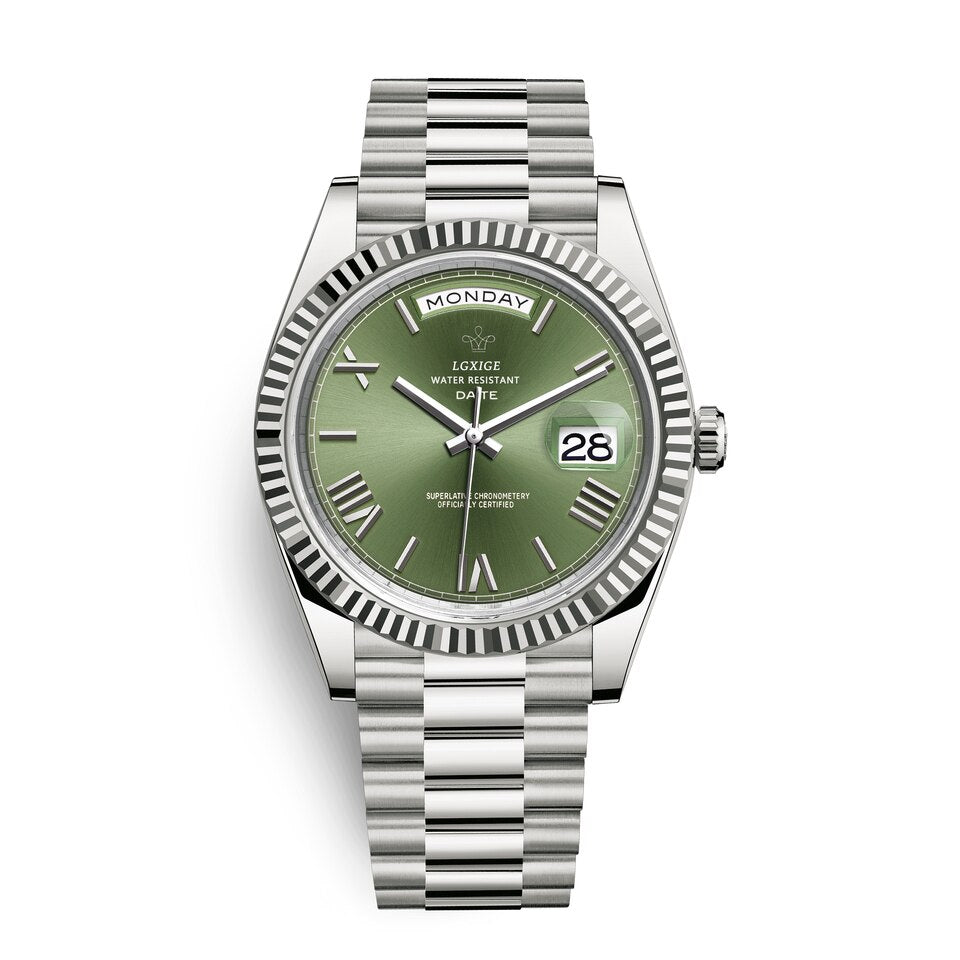 Original Casual Brand Watch Men Top Luxury Stainless Steel 3atm Waterproof daydate Business Men Fashion Wrist Watch