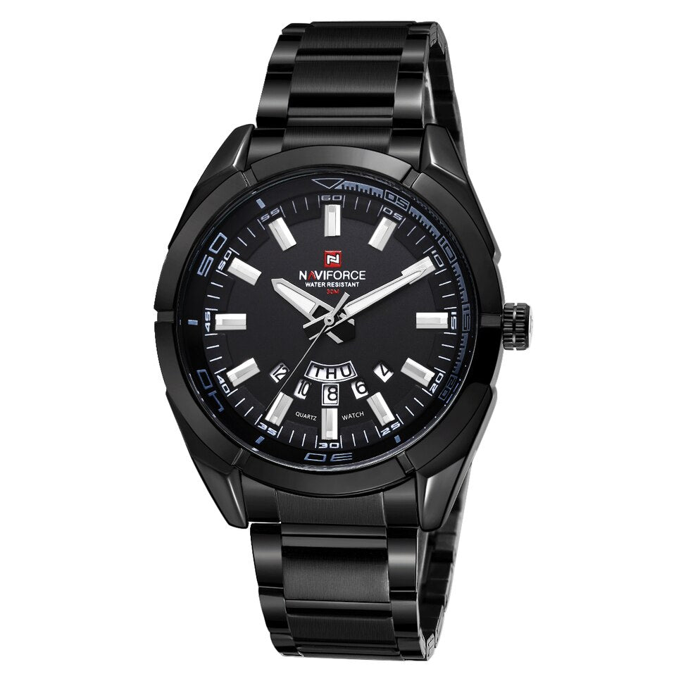 Business Men Quartz Watches 44MM Fashion Stainless Steel 30M Waterproof Date Wrist Chronograph Relogio Masculino