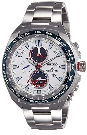 SEIKO PROSPEX SEA WORLD TIME SOLAR CHRONOGRAPH - SSC485P1 Luxury Watch For Men