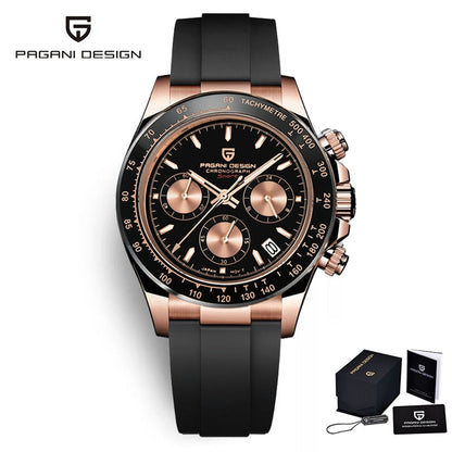 Men Watches Quartz Business Watch Men Watches Top Brand Luxury Watch Men Chronograph VK63 Reloj Hombre Gold Black 1, China