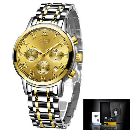 New Fashion Women Watches LIGE Top Brand Ladies Luxury Creative Steel Women Bracelet Watches Female Quartz Waterproof Watch Gift