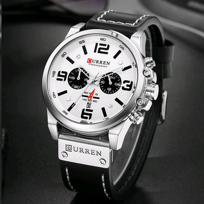 CURREN 8314 Luxury Brand Quartz Men Watch Military Waterproof Leather Strap Sport Mens Watches Fashion Casual Male Clock часы