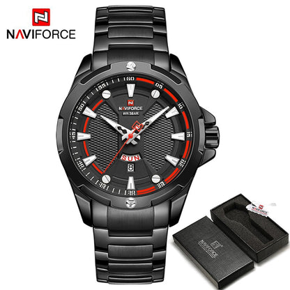 Luxury Gold Watch Men New Military Sport Quartz Wristwatch Casual Clock Stainless Steel Waterproof Watches