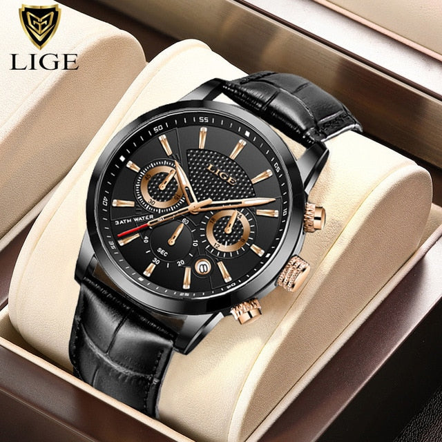 Watch Men Fashion Sports Quartz Clocks Mens Watches Top Brand Leather Military Waterproof Date Watch Relogio Masculino