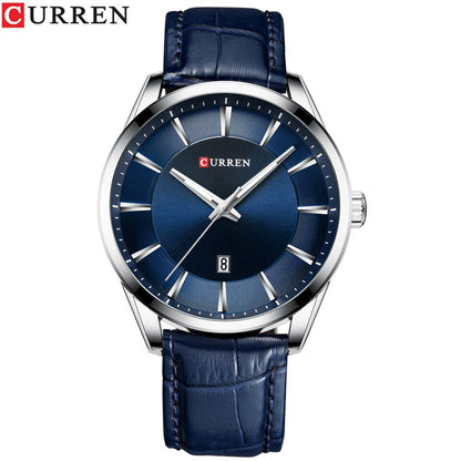 Quartz Watches for Men Leather Strap Male Wristwatches Top Luxury Brand Business Men Clock  45 mm Reloj Hombres