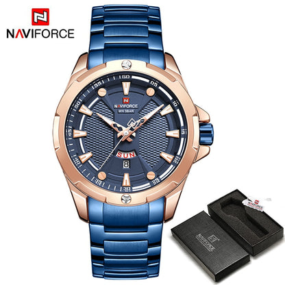 Luxury Gold Watch Men New Military Sport Quartz Wristwatch Casual Clock Stainless Steel Waterproof Watches