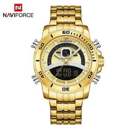 Luxury Watches For Men Fashion Business Digital Wristwatch Military Sport Quartz Man Watch Steel Band Waterproof Clock