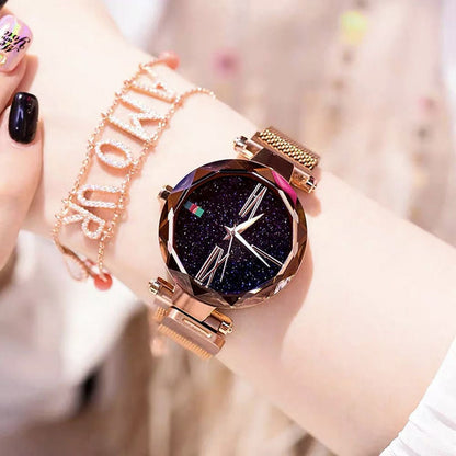 Brand Women Watches Fashion Square Ladies Quartz Watch Bracelet Set Green Dial Simple Rose Gold Mesh Luxury Women Watches net gold-1