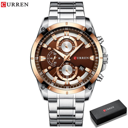 Gold Watches Men Luxury Top Brand CURREN Quartz Wristwatch Fashion Sport and Causal Business Watch Male Clock Reloj Hombres