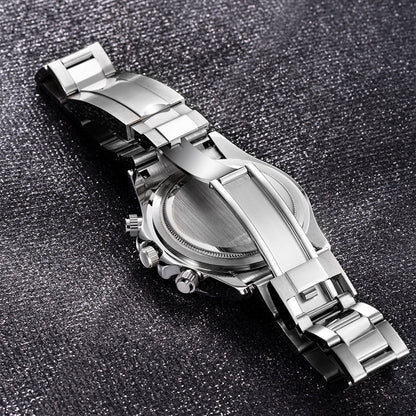 New Watch For Men Luxury Stainless Steel Chronograph Sport Wristwatch Business Luminous Dive male Clock