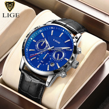 Watch Men Fashion Sports Quartz Clocks Mens Watches Top Brand Leather Military Waterproof Date Watch Relogio Masculino