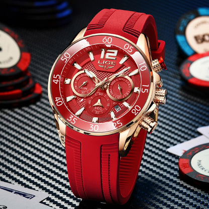 LIGE Fashion Men Watches Sport Quartz Watch Man Brand Luxury Wrist watches Chronograph Waterproof Casual Clock Montre Homme