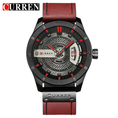 New Men Military Sports Watches Men Quartz Date Clock Man Casual Leather Wrist Watch Relogio Masculino