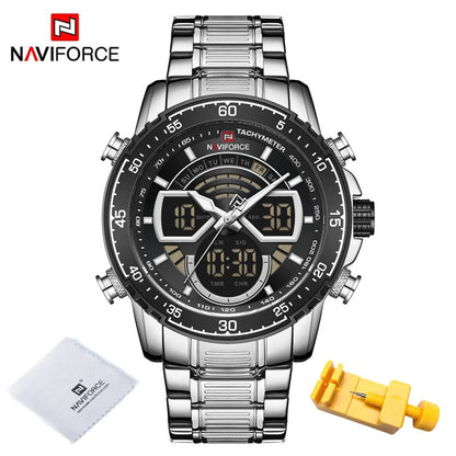 Men Watches Luxury Original Quartz Digital Analog Sport Wrist Watch for Men Waterproof Stainless Steel Clock