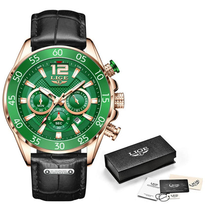LIGE Fashion Men Watches Sport Quartz Watch Man Brand Luxury Wrist watches Chronograph Waterproof Casual Clock Montre Homme