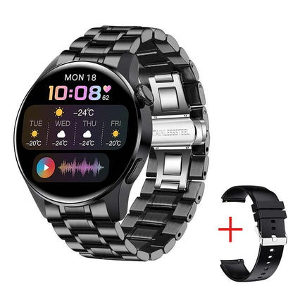 New Bluetooth Call Smart Watch Men Full Touch Sport Fitness Watches Waterproof Heart Rate Steel Band Smartwatch Android iOS