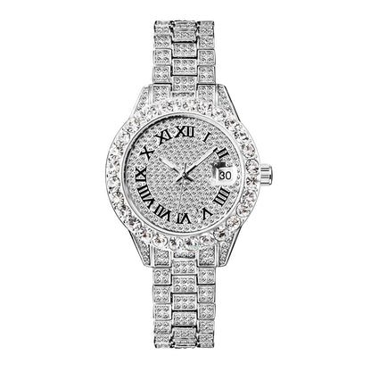 New Pink Women Watch Luxury Small Face Elegant Quartz Watches For Ladies Icy Look Party Jewelry Mini Babe So Cute Arm Clock 3035-Silver