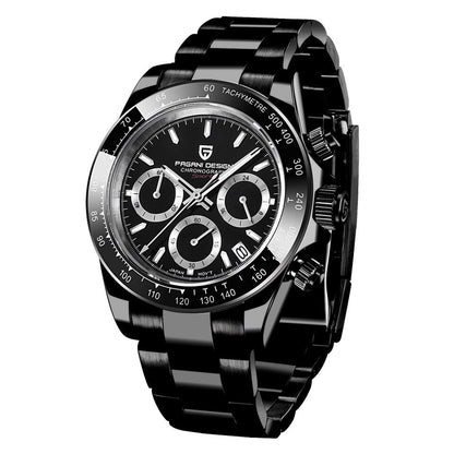 Men Watches Quartz Business Watch Men Watches Top Brand Luxury Watch Men Chronograph VK63 Reloj Hombre All Black, China