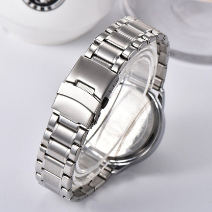 Casual Personality Classic precision Men Quartz watch Racing Free Stainless Casual Sports 3D Car Steering Wheel Clock