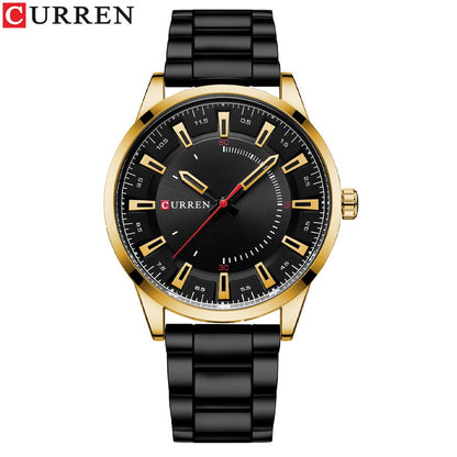 Simple Style Men Watches Quartz Wristwatches Stainless Steel Band Clock Male