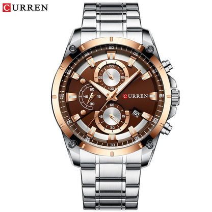 Gold Watches Men Luxury Top Brand CURREN Quartz Wristwatch Fashion Sport and Causal Business Watch Male Clock Reloj Hombres brown watch