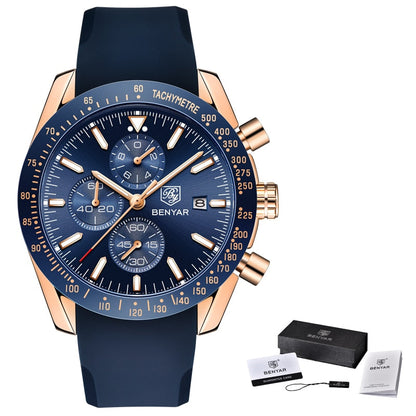 Men Watches Brand Luxury Silicone Strap Waterproof Sport Quartz Chronograph Military Watch Men Clock Relogio Masculino