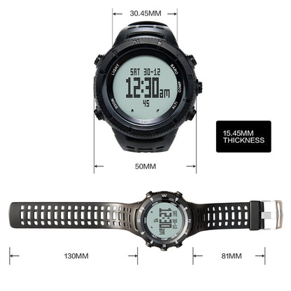 Professional Climbing Hiking Wristwatches Altimeter Barometer Compass Men Digital Sports Watch 50M Waterproof