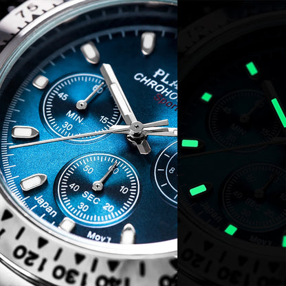 New Watch For Men Luxury Stainless Steel Chronograph Sport Wristwatch Business Luminous Dive male Clock