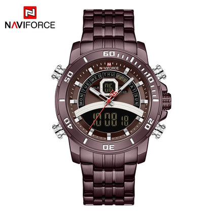 Luxury Watches For Men Fashion Business Digital Wristwatch Military Sport Quartz Man Watch Steel Band Waterproof Clock