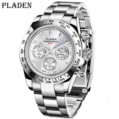 New Watch For Men Luxury Stainless Steel Chronograph Sport Wristwatch Business Luminous Dive male Clock