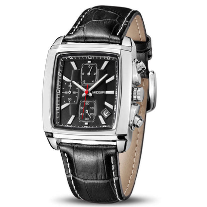 Watch Men Top Brand Luxury Rectangle Quartz Military Watches Waterproof Luminous Leather Wristwatch Men Clock
