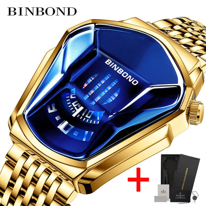 Top Brand Luxury Men Sport Waterproof Watch 3D Glass Quartz Watches Man Clock Wristwatch Casual Chronograph