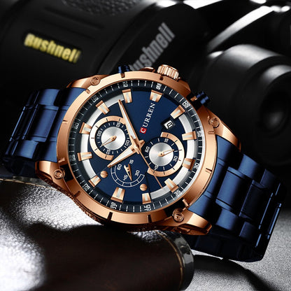 Gold Watches Men Luxury Top Brand CURREN Quartz Wristwatch Fashion Sport and Causal Business Watch Male Clock Reloj Hombres